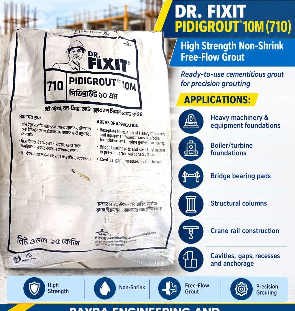 DR. FIXIT PIDIGROUT™ 10M (710) = Non-Shrink Free-Flow Grout
