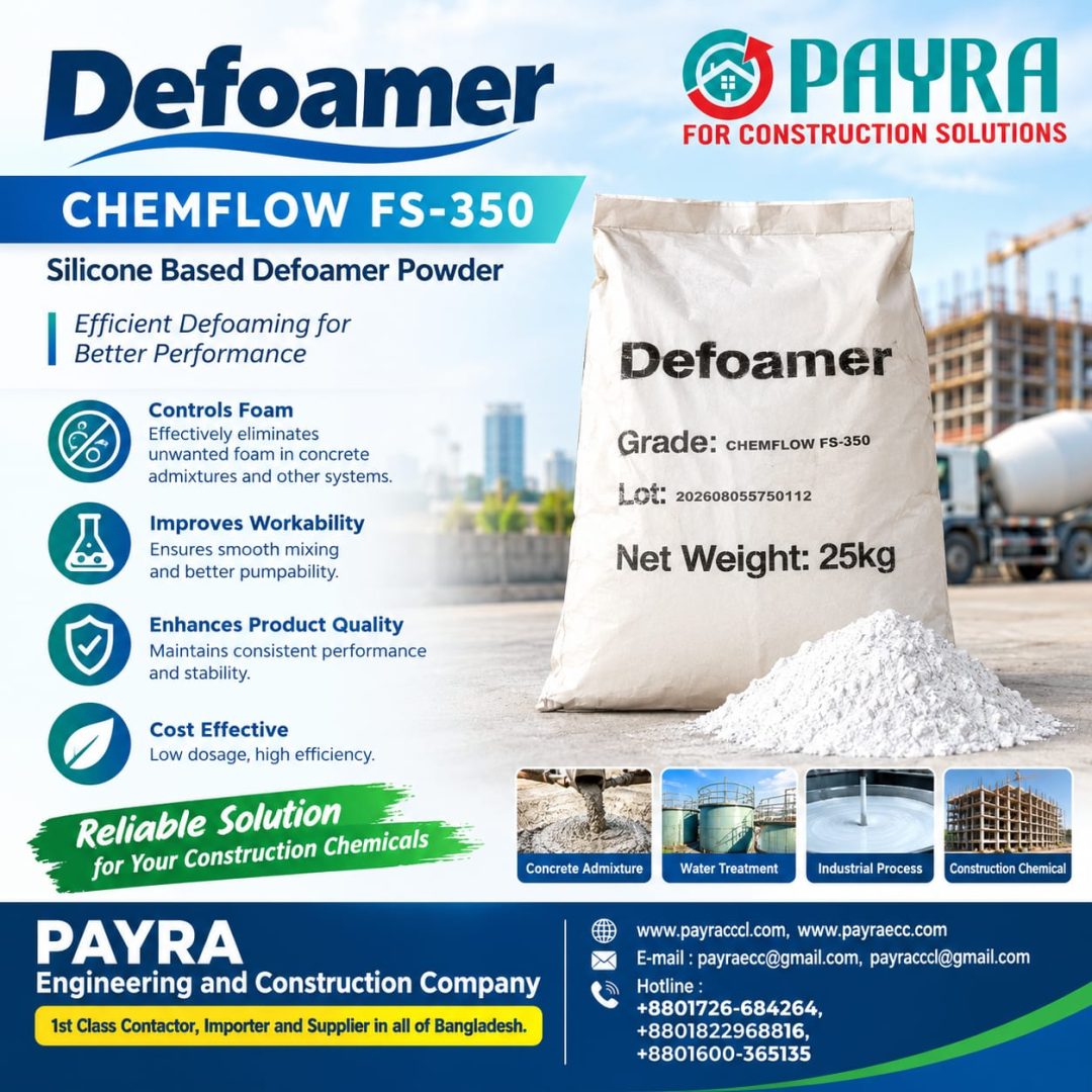 DEFOAMER – CHEMFLOW FS-350: Silicone-Based Defoamer Powder. 25 kg