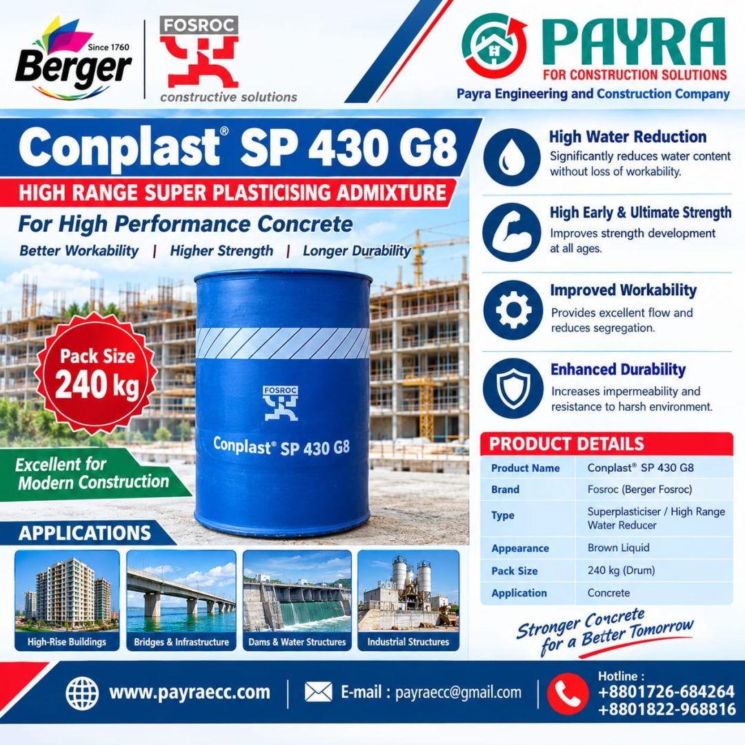 Fosroc Conplast SP430 G8—high-performance water-reducing admixture