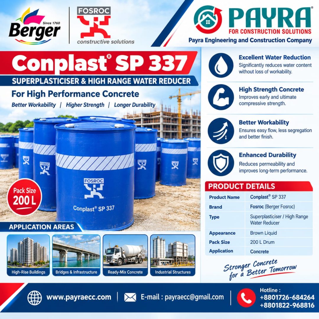 Fosroc Conplast SP337 – High-Performance Superplasticising Admixture